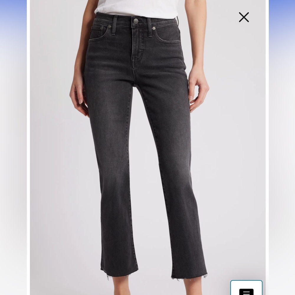 Madewell Women’s Kick Out Raw Hem Crop Jeans